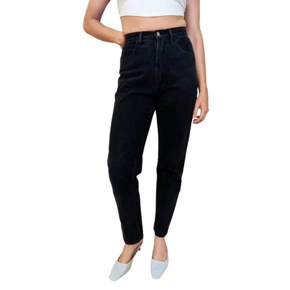 Vintage Guess Navy High Rise Tapered Ankle Jeans - 29 - Picture 5 of 12